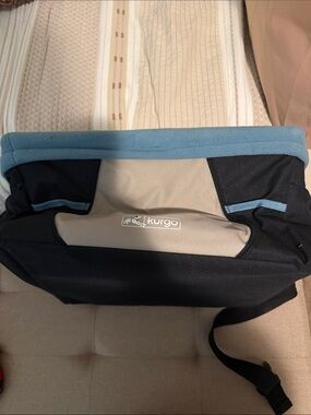 Kurgo Black Beige and Blue Pet Travel Seat